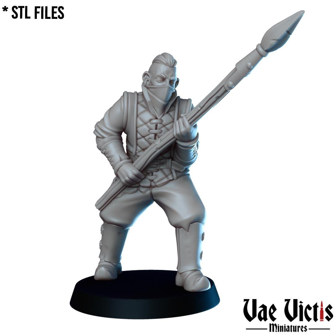 Bandit Ambush, Adventurers, Civilians and Mercenaries by Vae Victis, perfect for Fantasy Wargames and Tabletop RPGs