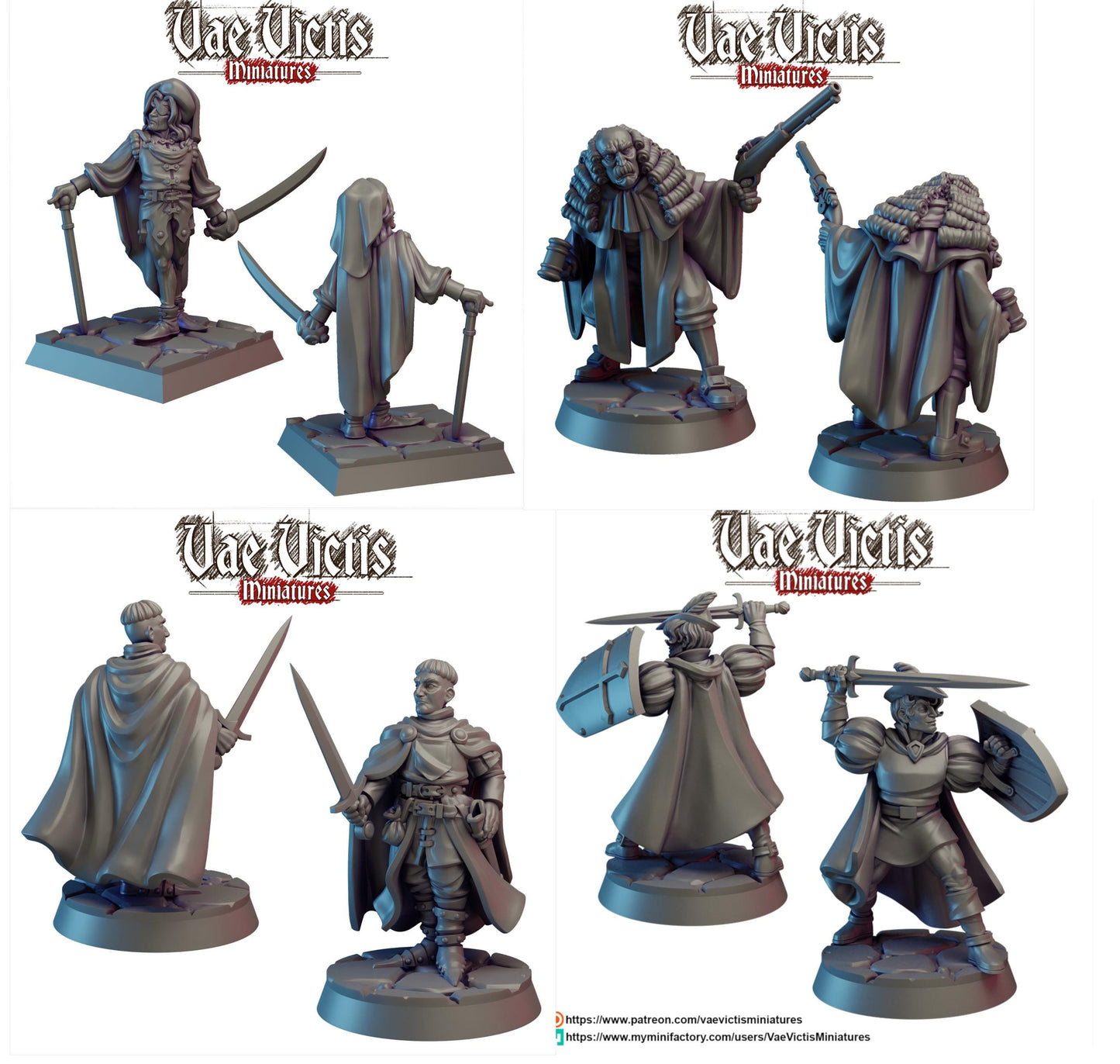 Nobles and the Distinguished, Adventurers, Civilians and Mercenaries by Vae Victis, perfect for Fantasy Wargames and Tabletop RPGs