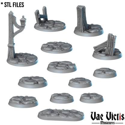 Road Round and Square Bases for use in Tabletop Wargames by Vae Victis