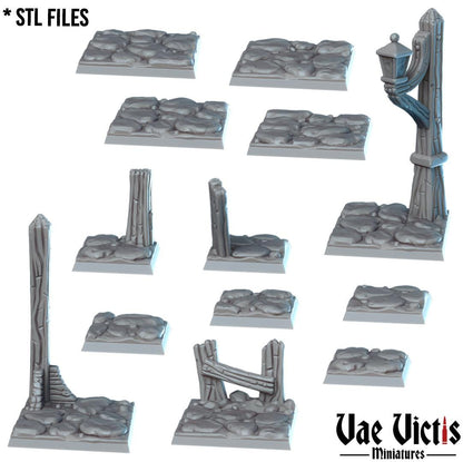 Road Round and Square Bases for use in Tabletop Wargames by Vae Victis