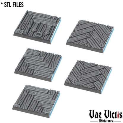 Building Interior Round and Square Bases for use in Tabletop Wargames by Vae Victis