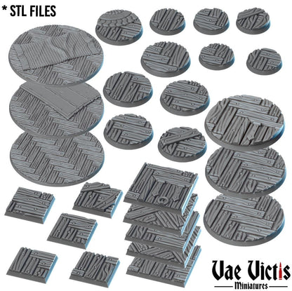Building Interior Round and Square Bases for use in Tabletop Wargames by Vae Victis