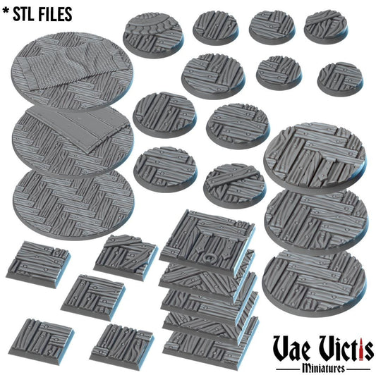 Building Interior Round and Square Bases for use in Tabletop Wargames by Vae Victis
