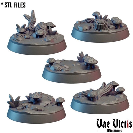 Forest Floor Round Bases for use in Tabletop Wargames by Vae Victis
