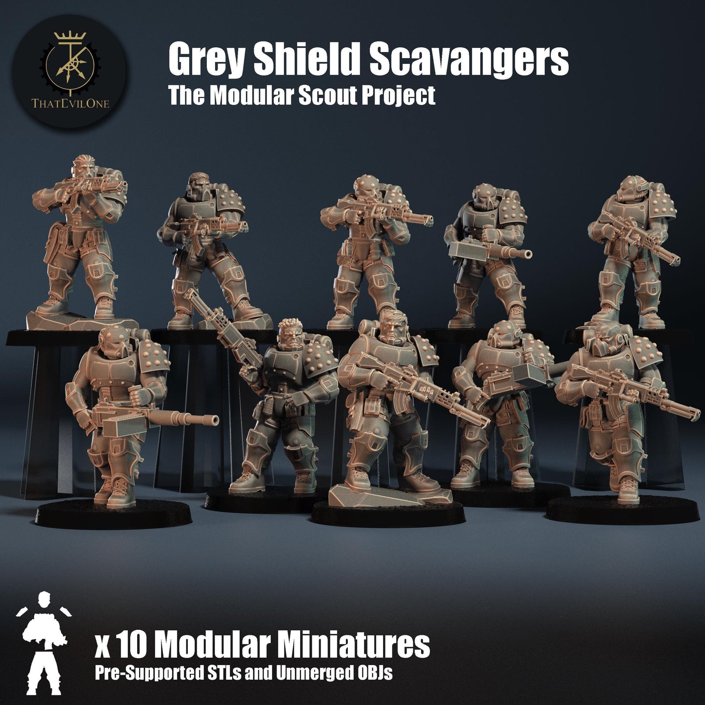 Modular Scout Scavangers, Modular Sci-Fi warriors by ThatEvilOne