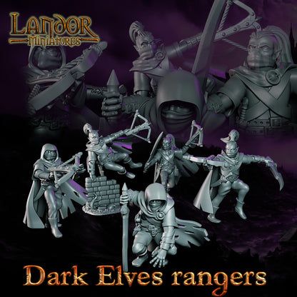 Dark elves rangers, Modular Dark Elven miniatures by Landor Miniatures! Dark Elves for Fantasy Wargames