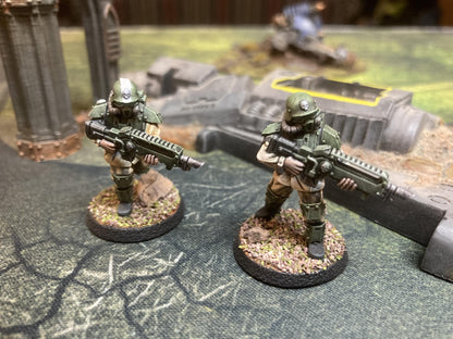 Light Infantry - Kaledon Fortis Army, Sci-Fi Space Militia Soldiers by Print Minis