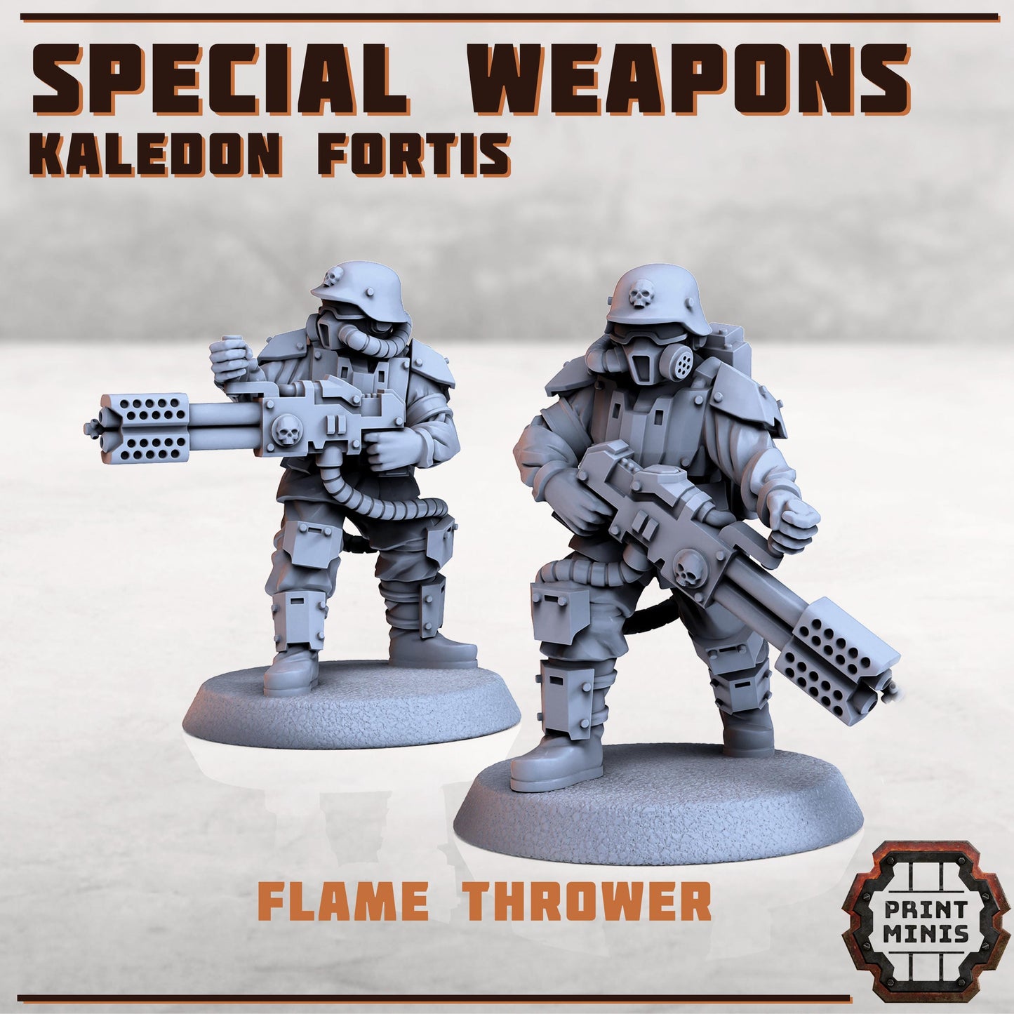 Special Weapons - Kaledon Fortis Army, Sci-Fi Space Militia Soldiers by Print Minis