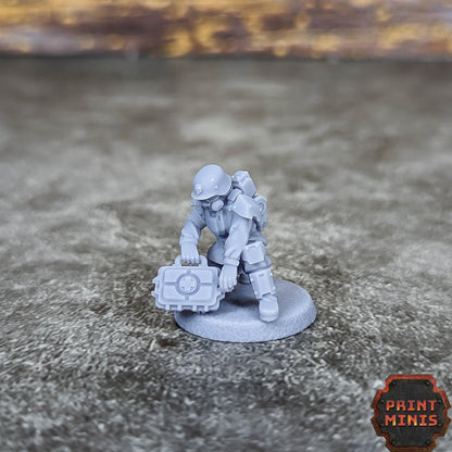 Command Squad - Kaledon Fortis Army, Sci-Fi Space Militia Soldiers by Print Minis