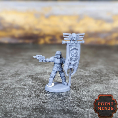 Command Squad - Kaledon Fortis Army, Sci-Fi Space Militia Soldiers
