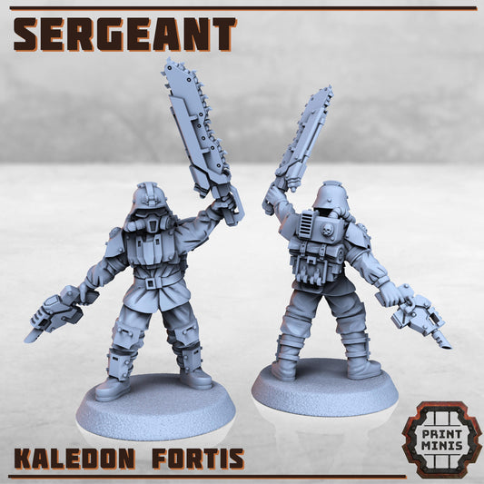 Command Squad - Kaledon Fortis Army, Sci-Fi Space Militia Soldiers