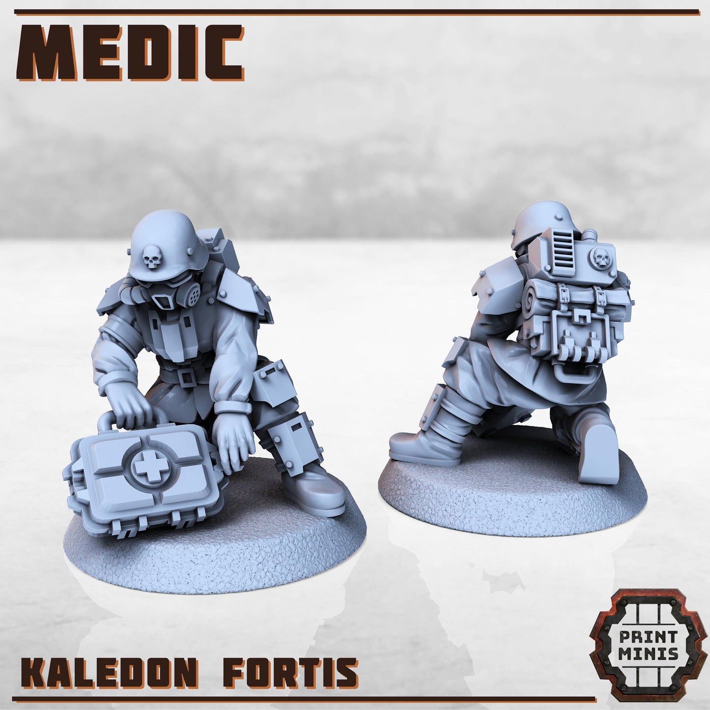 Command Squad - Kaledon Fortis Army, Sci-Fi Space Militia Soldiers by Print Minis