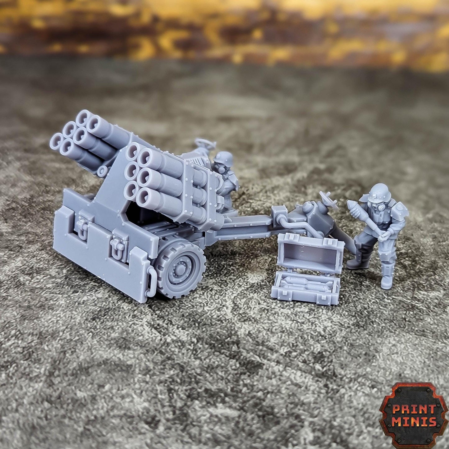 Heavy Battery - Kaledon Fortis Army, Sci-Fi Space Militia Soldiers by Print Minis