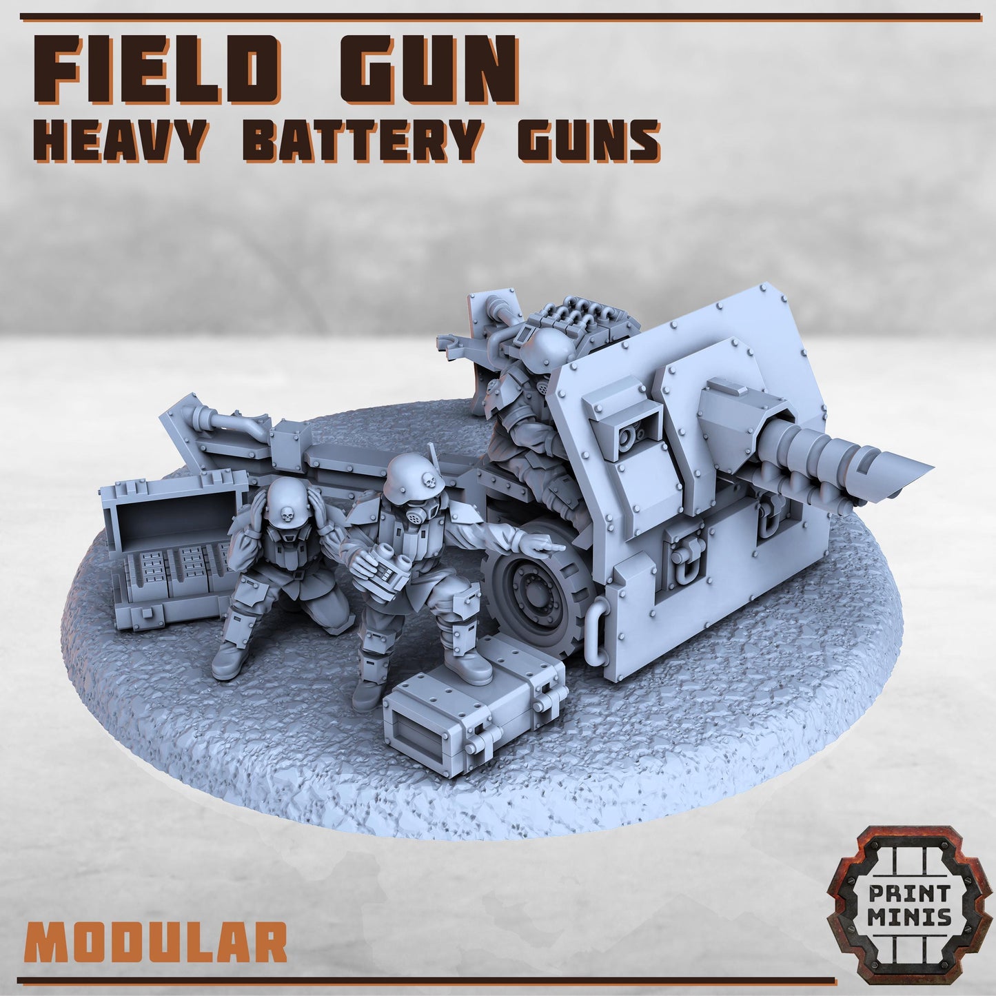 Heavy Battery - Kaledon Fortis Army, Sci-Fi Space Militia Soldiers by Print Minis