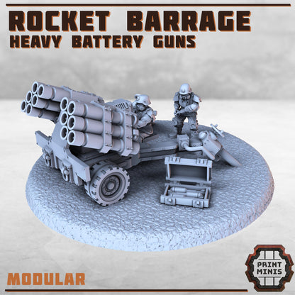 Heavy Battery - Kaledon Fortis Army, Sci-Fi Space Militia Soldiers by Print Minis