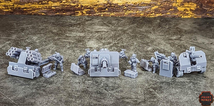 Heavy Battery - Kaledon Fortis Army, Sci-Fi Space Militia Soldiers by Print Minis