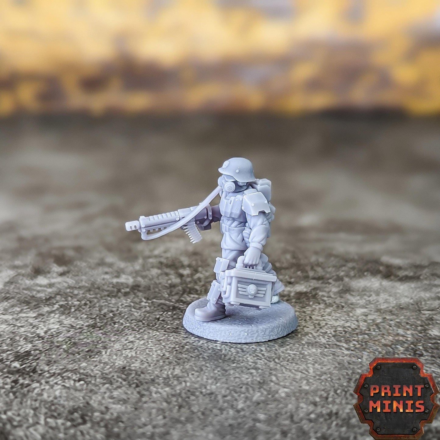 Ammo Carrier - Kaledon Fortis Army, Sci-Fi Space Militia Soldiers by Print Minis