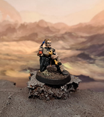 Alternate Command Squad and Attache - Kaledon Fortis Army, Sci-Fi Space Militia Soldiers by Print Minis