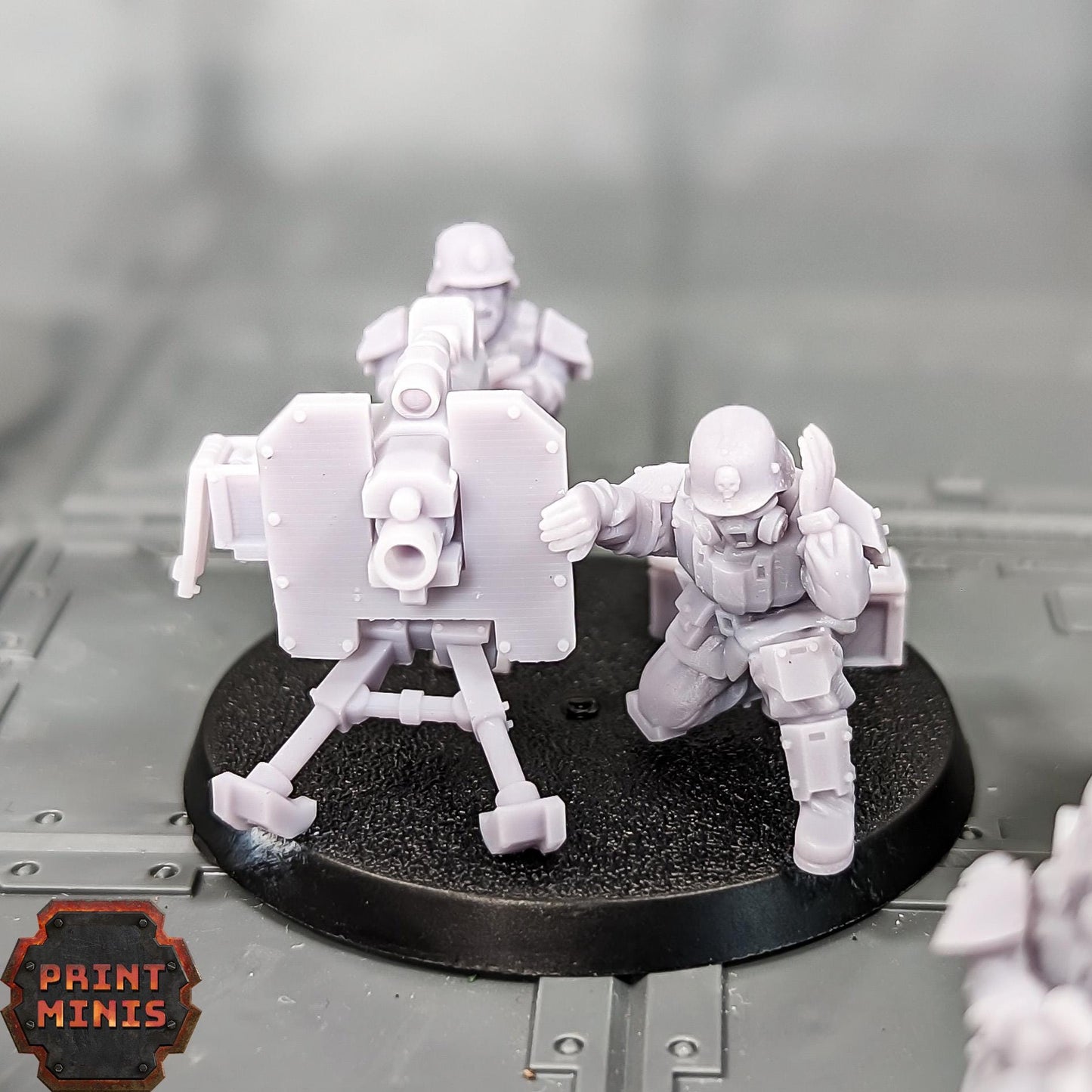Heavy Weapons Squad - Kaledon Fortis Army, Sci-Fi Space Militia Soldiers by Print Minis