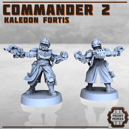 Commander Kit - Kaledon Fortis Army, Sci-Fi Space Militia Soldiers by Print Minis