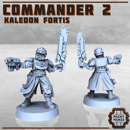 Commander Kit - Kaledon Fortis Army, Sci-Fi Space Militia Soldiers by Print Minis