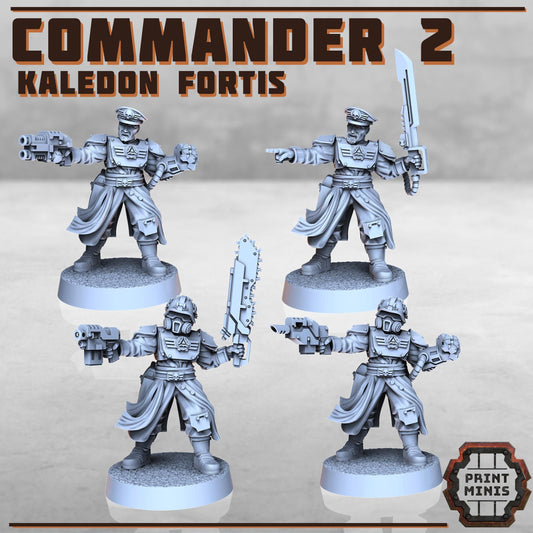 Commander Kit - Kaledon Fortis Army, Sci-Fi Space Militia Soldiers by Print Minis