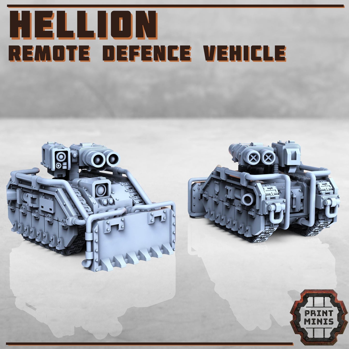 Hellion - Demolitions Vehicle and Remote Defence Vehicle - Kaledon Fortis Army, Sci-Fi Space Militia Soldiers by Print Minis