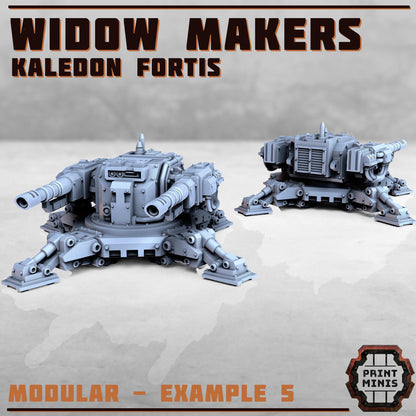 Widow Makers Sentry Guns - Kaledon Fortis Army, Sci-Fi Space Militia Soldiers by Print Minis