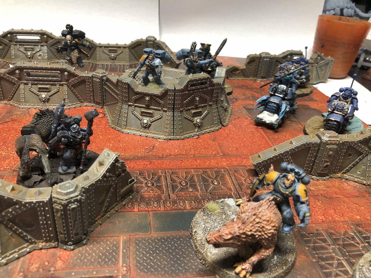 Barricade Wall Defence Line - Kaledon Fortis Army, Sci-Fi Space Militia Soldiers by Print Minis