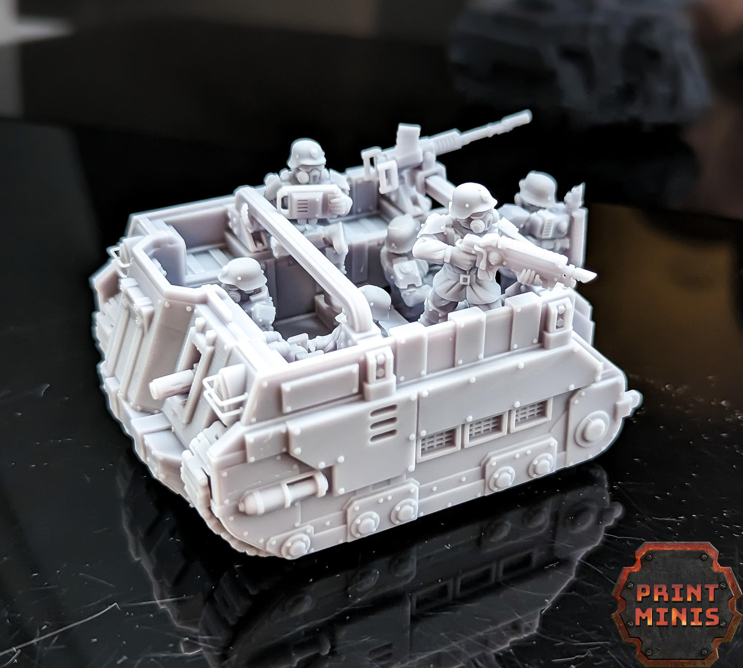 Mimas Tank - Troop Carrier & Heavy Armour - Kaledon Fortis Army, Sci-Fi Space Militia Soldiers by Print Minis