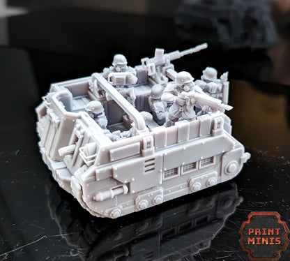 Mimas Tank - Troop Carrier & Heavy Armour - Kaledon Fortis Army, Sci-Fi Space Militia Soldiers by Print Minis