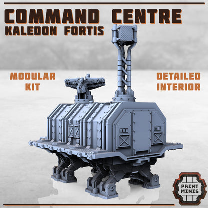 Commander Centre - Kaledon Fortis FOB - Kaledon Fortis Army, Sci-Fi Space Militia Soldiers by Print Minis