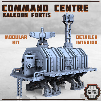 Commander Centre - Kaledon Fortis FOB - Kaledon Fortis Army, Sci-Fi Space Militia Soldiers by Print Minis