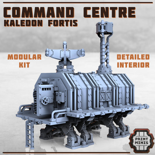 Commander Centre - Kaledon Fortis FOB - Kaledon Fortis Army, Sci-Fi Space Militia Soldiers by Print Minis