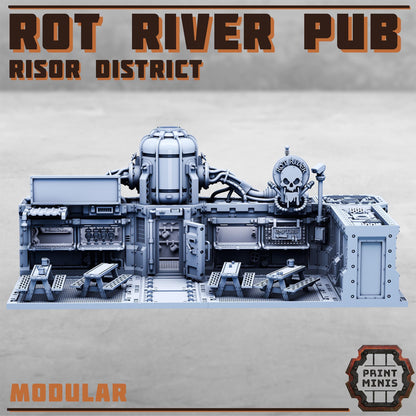 Rot River Pub - Risor District - Sci-Fi City Skirmish Wargaming Terrain by Print Minis