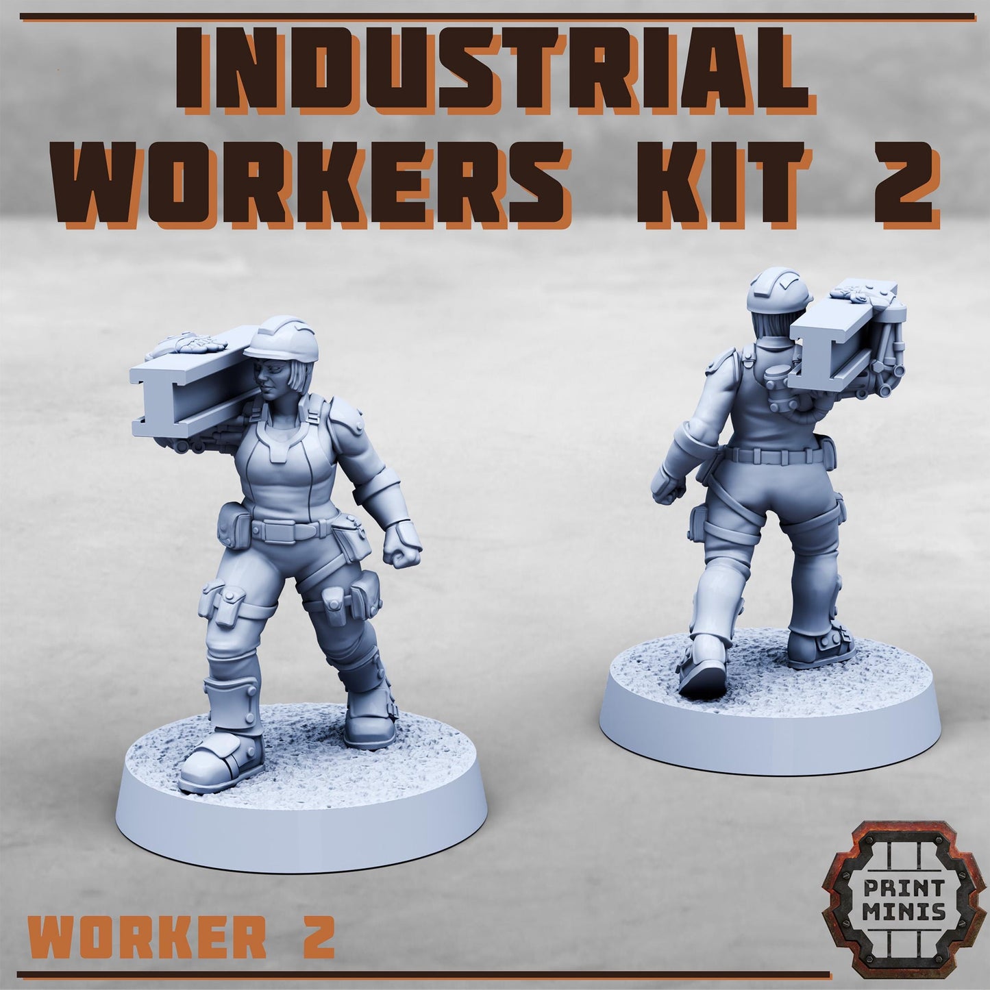 Female Industrial Workers -  Sci-Fi Grimdark Civilians by Print Minis