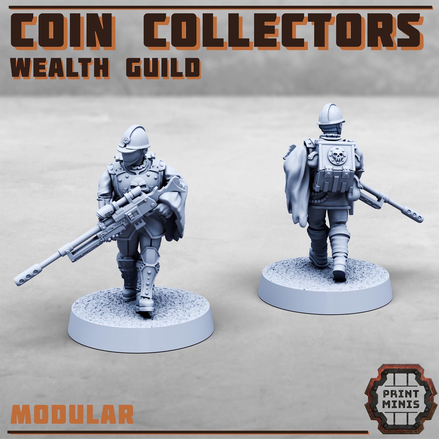 Coin Collectors - Wealth Guild -  Sci-Fi Grimdark  Tax Collector Mercenaries by Print Minis
