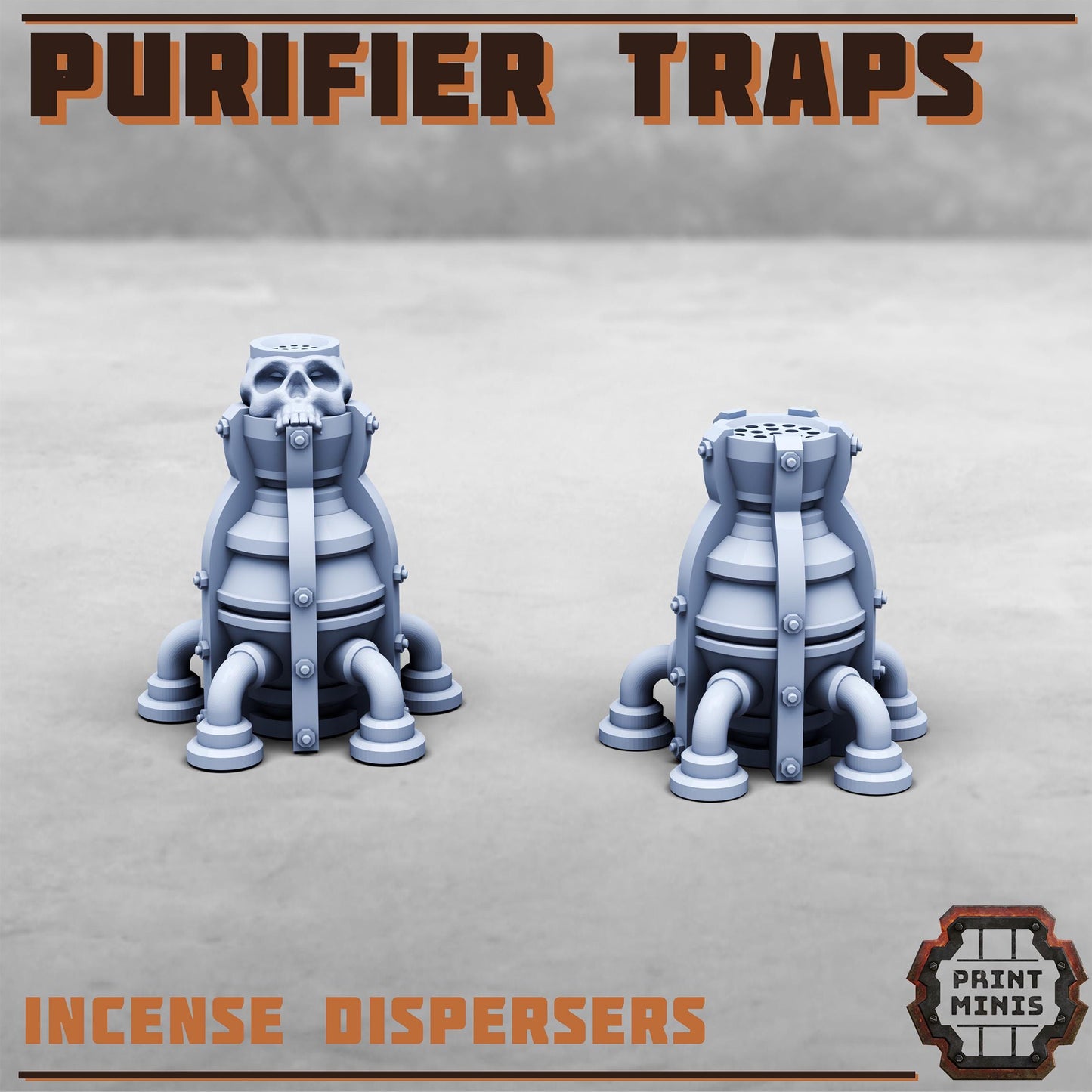 The Purifier Gang Traps -  Sci-Fi Grimdark City Skirmish Warfare Purifier Mercenaries by Print Minis