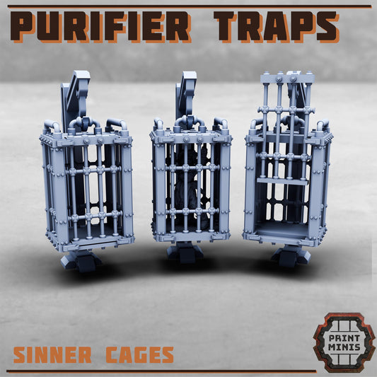 The Purifier Gang Traps -  Sci-Fi Grimdark City Skirmish Warfare Purifier Mercenaries by Print Minis