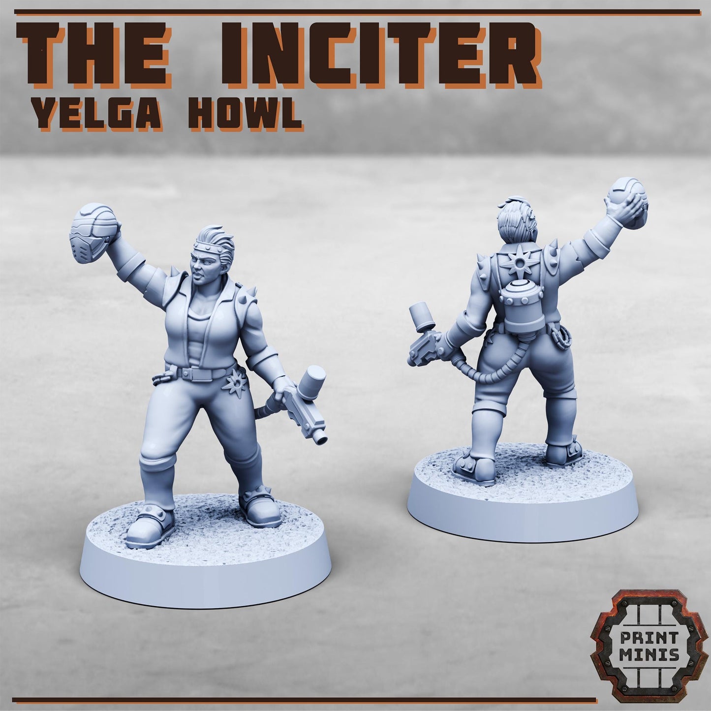 The Inciter - Yelga Howl -  Sci-Fi Grimdark Female Ganger by Print Minis
