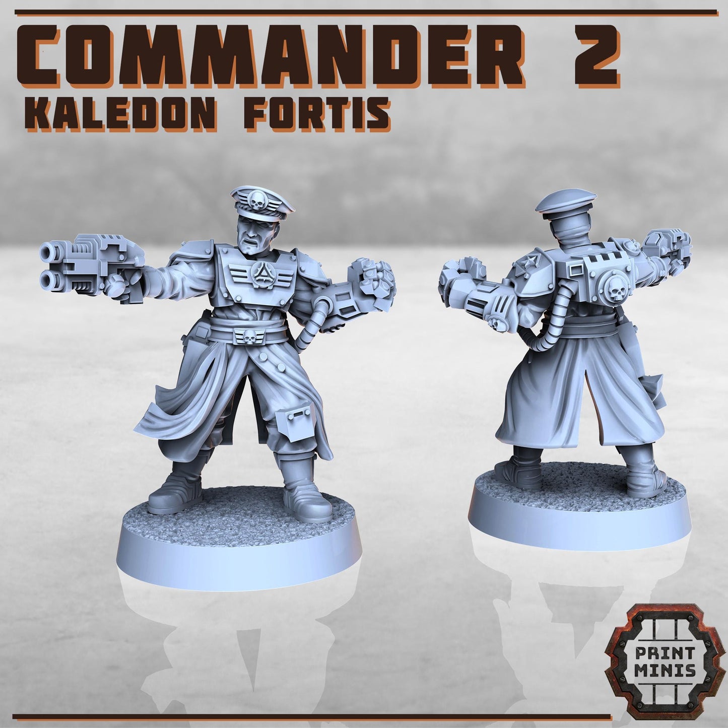 Commander Kit - Kaledon Fortis Army, Sci-Fi Space Militia Soldiers by Print Minis