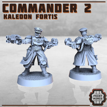 Commander Kit - Kaledon Fortis Army, Sci-Fi Space Militia Soldiers by Print Minis