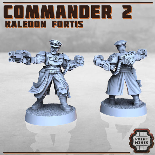 Commander Kit - Kaledon Fortis Army, Sci-Fi Space Militia Soldiers by Print Minis