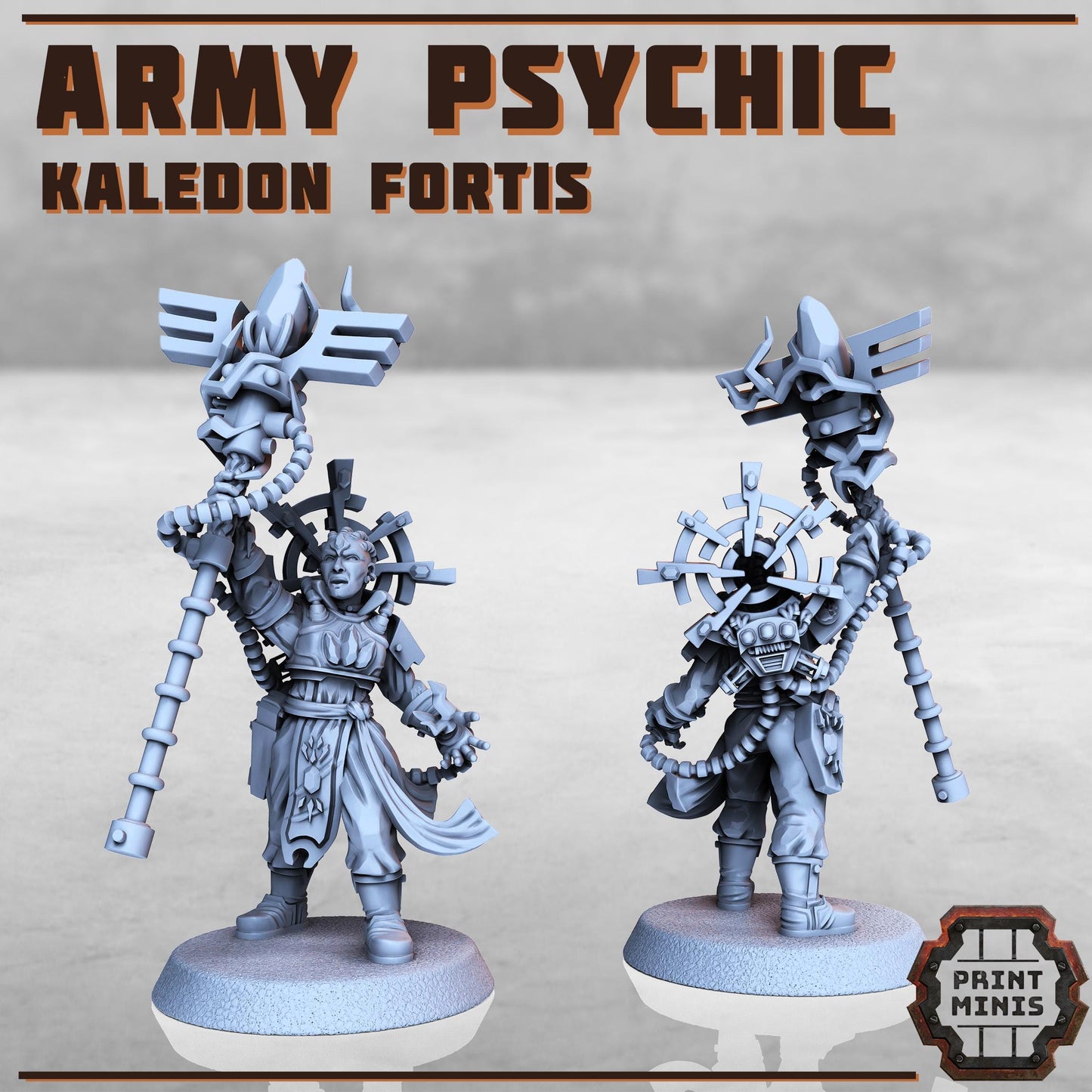 Army Psychic - Kaledon Fortis Army, Sci-Fi Space Militia Soldiers by Print Minis