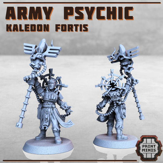 Army Psychic - Kaledon Fortis Army, Sci-Fi Space Militia Soldiers by Print Minis