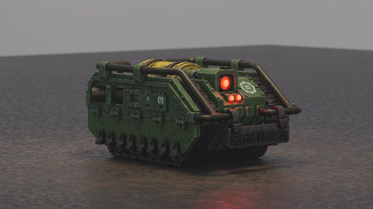 Hellion - Demolitions Vehicle and Remote Defence Vehicle - Kaledon Fortis Army, Sci-Fi Space Militia Soldiers by Print Minis