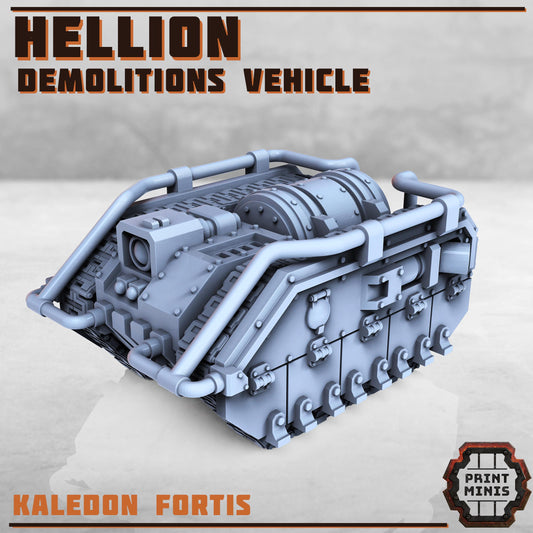 Hellion - Demolitions Vehicle and Remote Defence Vehicle - Kaledon Fortis Army, Sci-Fi Space Militia Soldiers by Print Minis