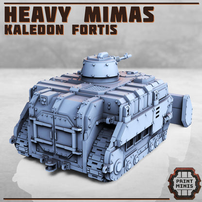 Mimas Tank - Troop Carrier & Heavy Armour - Kaledon Fortis Army, Sci-Fi Space Militia Soldiers by Print Minis