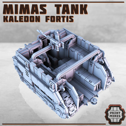 Mimas Tank - Troop Carrier & Heavy Armour - Kaledon Fortis Army, Sci-Fi Space Militia Soldiers by Print Minis