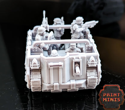 Mimas Tank - Troop Carrier & Heavy Armour - Kaledon Fortis Army, Sci-Fi Space Militia Soldiers by Print Minis